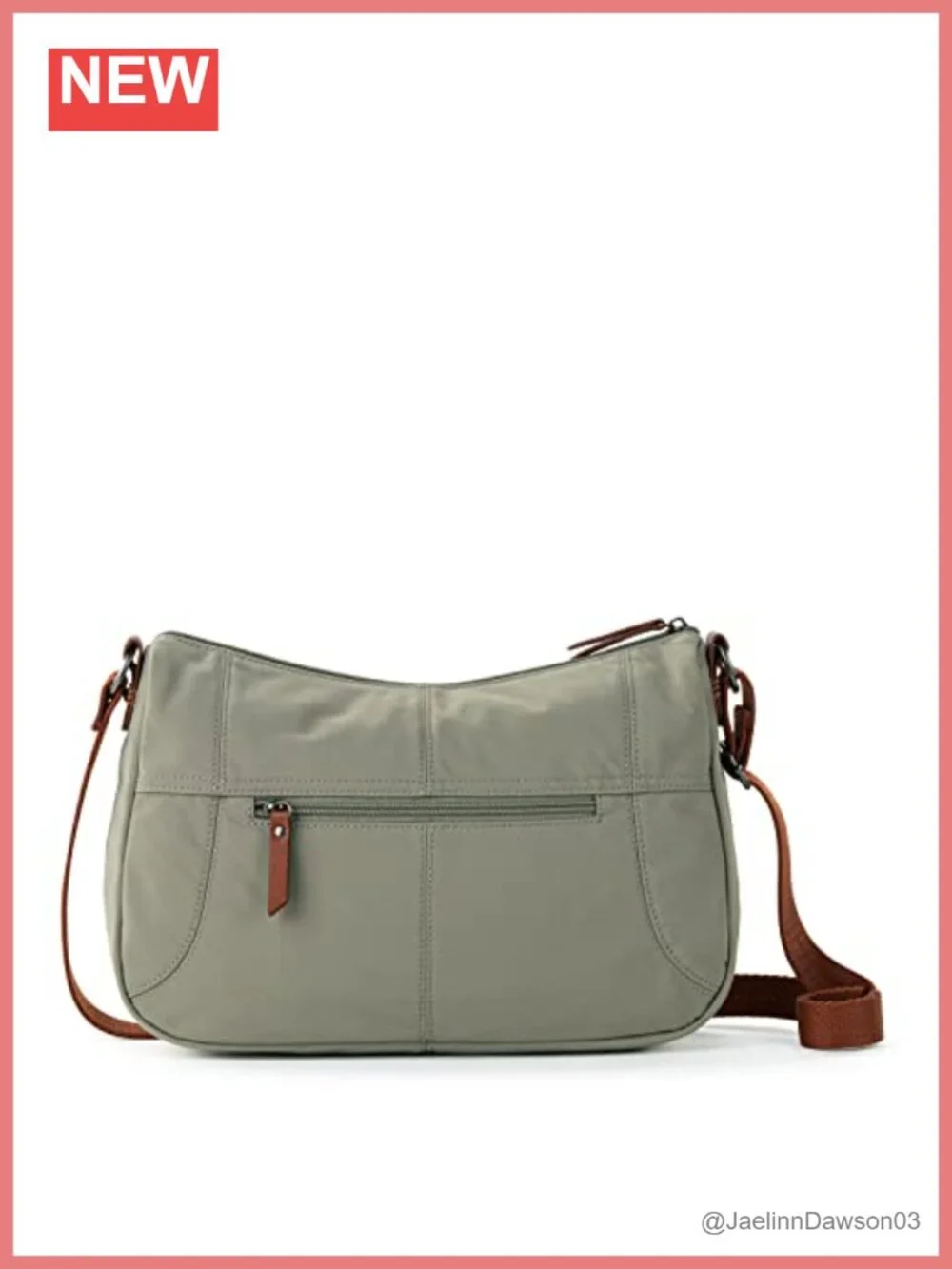 Recycled Nylon Hobo Crossbody Bag Adjustable Strap